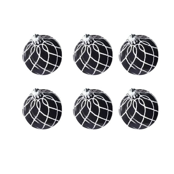 Christmas Ornaments Christmas Balls Christmas Tree Decorations, Black White Mini Shatterproof Christmas Ball Ornaments Set, Modern Hanging Ornament Bulk for Xmas Tree Holiday Party Home Decor