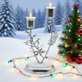 thumbnail image 1 of Christmas Ornaments Christmas Centerpiece Decorations,Christmas Candle Holders,Christmas Tabletop Centerpiece Iron Metal Candlestick Decor Romantic Table Candlelight for Christmas Table Centerpiece, 1 of 6