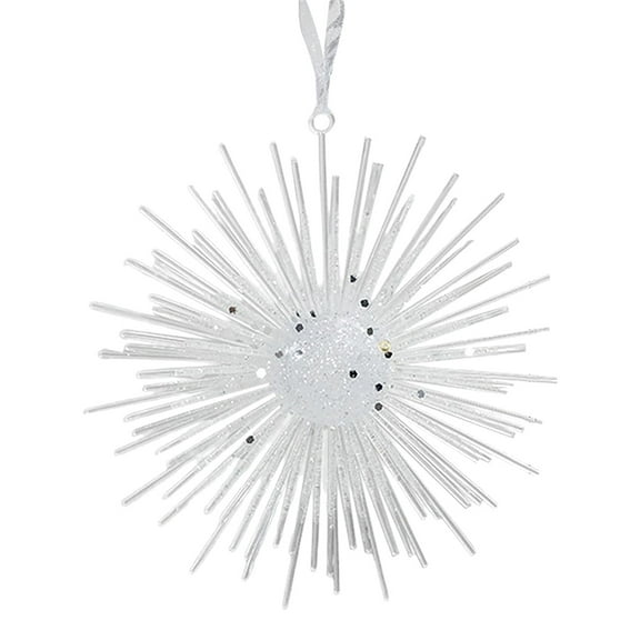 Christmas Ornaments,Christmas Explosion Star Pendant,Crystal Star Clear Crystal,Christmas Acrylic Pendants Sparkling Champagne Star,Christmas Tree Ornaments Crystals Home Hanging Decor(White)