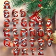 thumbnail image 1 of Christmas Ornaments Christmas Tree Decorations 26 Letter Ornaments With Santa Claus Red Hat Alphabet Christmas Tree Ornaments Festive Hanging Decorations Gifts for Mother Friends Sister Wife, 1 of 3