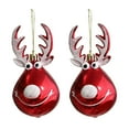 thumbnail image 1 of Christmas Ornaments, Christmas Tree Decorations, 2pc Plastic Hanging Deer Head Ornaments with Intricate Details, Easy to Hang, Versatile Holiday Decor for Trees, Wreaths, Garlands, Gift Boxed Set, 1 of 7