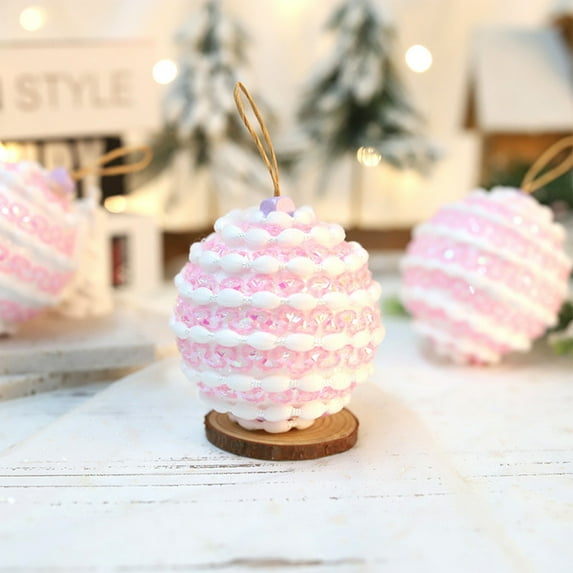 Christmas Ornaments, Christmas Tree Decorations, 3.14 Inch Shatterproof Plastic Christmas Bulbs Ornaments, Set of 3 Blue White Pink Multicolor Holiday Decor for Xmas Tree Home Party