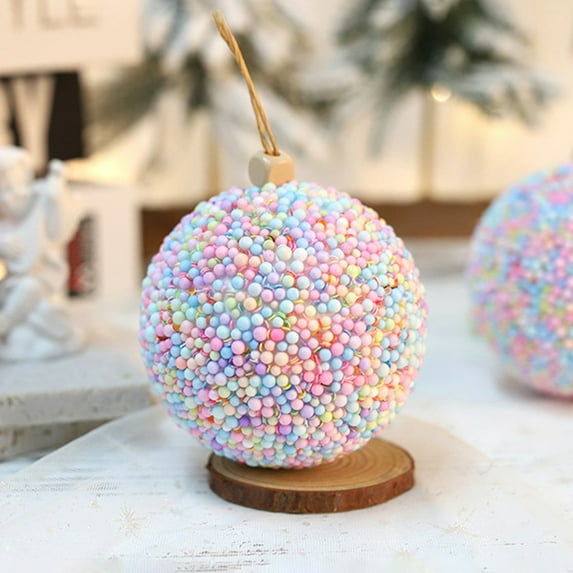 Christmas Ornaments, Christmas Tree Decorations, 3.14 Inch Shatterproof Plastic Christmas Bulbs Ornaments, Set of 3 Blue White Pink Multicolor Holiday Decor for Xmas Tree Home Party