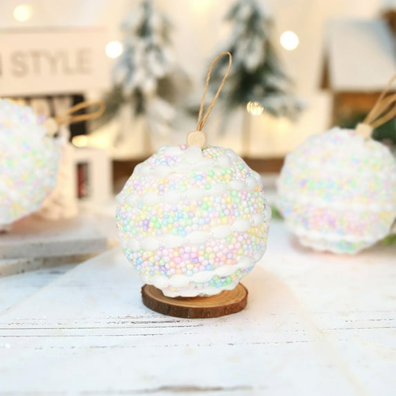 Christmas Ornaments, Christmas Tree Decorations, 3.14 Inch Shatterproof Plastic Christmas Bulbs Ornaments, Set of 3 Blue White Pink Multicolor Holiday Decor for Xmas Tree Home Party