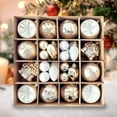thumbnail image 1 of Christmas Ornaments, Christmas Tree Decorations, 40 Piece Multi Shape Hanging Christmas Balls Set, Lightweight Plastic Holiday Decor for Home, Office, Party, Wedding, Easy to Hang, 1 of 8