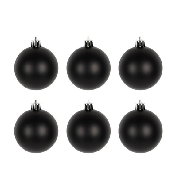 Christmas Ornaments, Christmas Tree Decorations, Black Christmas Balls for Holiday Wreaths and Indoor Outdoor Use, Durable Plastic Material with Hanging Loops for Easy Styling