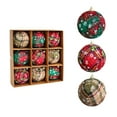 thumbnail image 1 of Christmas Ornaments, Christmas Tree Decorations, Handmade Cloth Wrapped Plaid Ball Pendant, Multicolor Durable Decorative Holiday Hanging Ball 24x24x8cm, 1 of 7