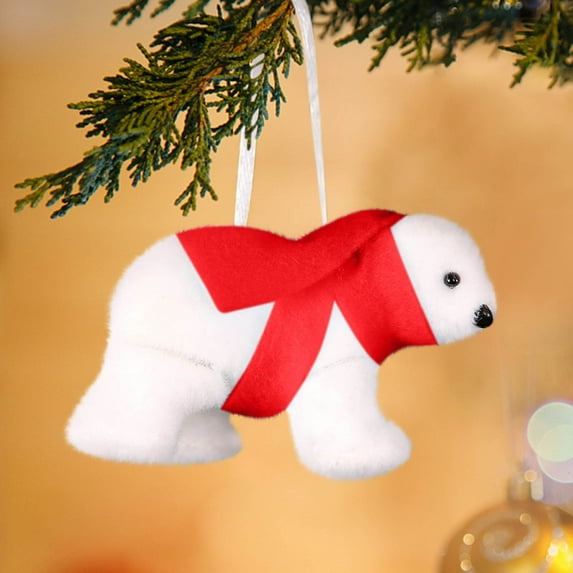 Christmas Ornaments, Christmas Tree Ornaments, Christmas Decorations White Bear Pendant Christmas Tree Decorations Christmas Bear Doll Ornaments Christmas Tree Decorations