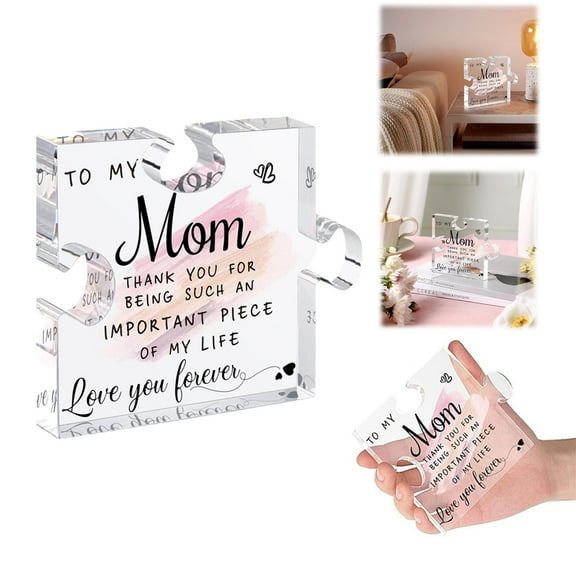 Christmas Ornaments Clearance! 1X Jigsaw Puzzle New Valentine'S Day Puzzle Transparent Acrylic Mother'S Day Gift for Elders and Friends Desktop Decorations