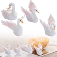 thumbnail image 1 of Christmas Ornaments Clearance! 1X Swan Ornament Miniature Ornament Creative Swan Resin Figurine Charming Desktop Decor for Home, 1 of 9