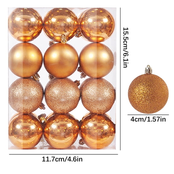 Christmas Ornaments 24ct Navy Blue Christmas Ball Ornaments Shatterproof Plastic Christmas Tree Decorations for Xmas Party Home Office Holiday Decor -Medium Size (1.58"/ 40mm)