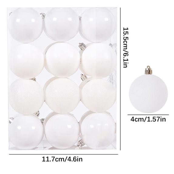 Christmas Ornaments 24ct Navy Blue Christmas Ball Ornaments Shatterproof Plastic Christmas Tree Decorations for Xmas Party Home Office Holiday Decor -Medium Size (1.58"/ 40mm)