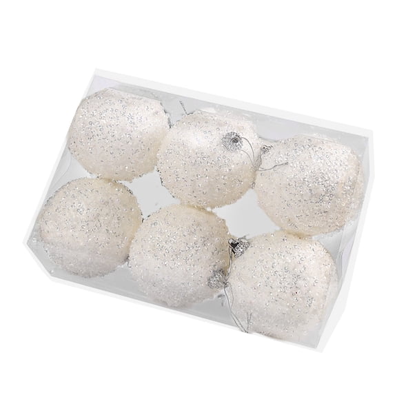 Christmas Ornaments 3.15" Christmas Ball Ornaments 12 pcs Glitter Sequin Balls Christmas Tree Balls Xmas Hanging Balls for Xmas Trees Wedding Party Holiday(Champagne Gold, 12pc-8cm)