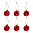 thumbnail image 1 of Christmas Ornaments 6ct 2 Inch Christmas Tree Balls Ornaments, Colored Shatterproof Plastic Decorative Baubles for Xmas Tree Decor Holiday Party Wedding Decoration (Red & Gold, 50mm), 1 of 2