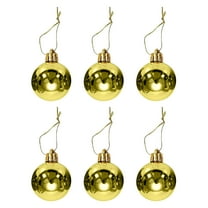 Christmas Ornaments 6ct 2 Inch Christmas Tree Balls Ornaments, Colored Shatterproof Plastic Decorative Baubles for Xmas Tree Decor Holiday Party Wedding Decoration (Red & Gold, 50mm)