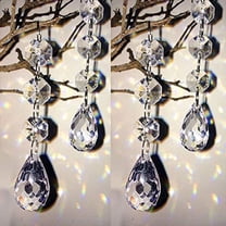 Christmas Ornaments Clearance! Christmas Decorations Ornaments Christmas Tree Decorations Hanging for Centerpieces Acrylic Chandelier Garland Gem Beads Made Clear