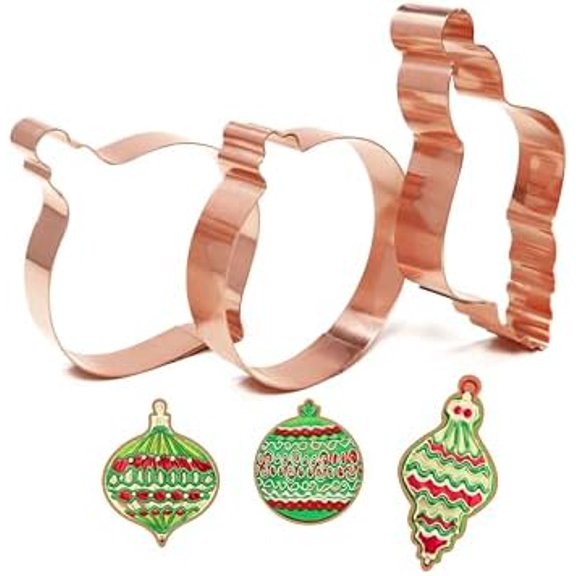 Christmas Ornaments Cookie Cutter, Set 3 Piece Handcrafted in the USA by