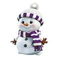 thumbnail image 1 of Christmas Ornaments Cute 2D Snowman Dress in Differnet Color Costume Acrylic Hanging Decoration for Xmas Tree (Purple), 1 of 6