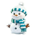 thumbnail image 1 of Christmas Ornaments Cute 2D Snowman Dress in Differnet Color Costume Acrylic Hanging Decoration for Xmas Tree (Sky Blue), 1 of 6