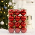 thumbnail image 1 of Christmas Ornaments Decoration 1 Box Of 24Pcs Christmas Ball Set Christmas Tree Window Display Shopping Mall Decoration Pendant 5Cm Shatterproof Festive Wedding Hanging Ornaments, 1 of 2