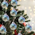 thumbnail image 1 of Christmas Ornaments Decorations, TOUMENY Shatterproof Transparent Plastic Christmas Tree Baubles, 3.15 Inch Fillable Hanging Ornament Balls for Holiday Tree Party, 1 of 6