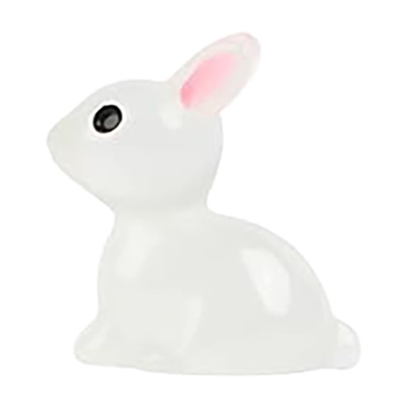 Christmas Ornaments Mini Glowing Rabbit Statue Light Up Dark Resin Rabbit Figure for Fairy Garden Easter Egg Fillers Diy Glass Container Craft Desktop Ornament Clearance!