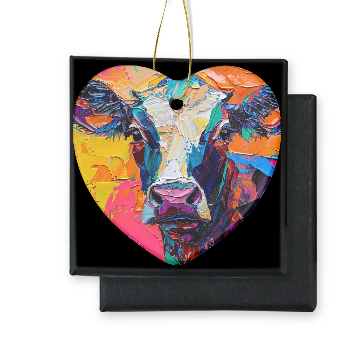 Christmas Ornaments Floral Oil Painting Flowers picture Xmas Tree