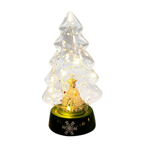 Christmas Ornaments Glass Christmas Trees, Silver Illuminated Mercury Glass Christmas Tree, with LED Lights Tabletop Lighted Xmas Tree, Table Centerpiece for Holiday Fireplace Decor Winter Gifts