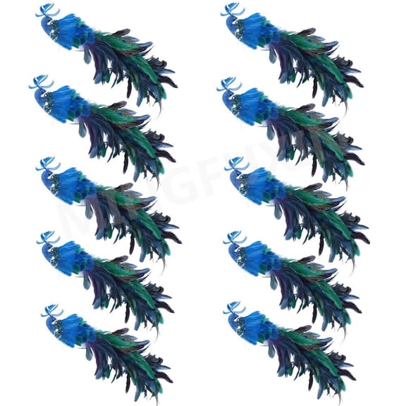 Christmas Ornaments Glittered Peacock Clip-On Christmas Tree Decoration
