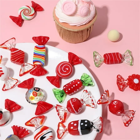 Christmas Ornaments Handmade Vintage Style Various Glass Sweets Glass Candy Ornaments for Home Wedding Christmas Xmas Tree Festival Decorations Gift Desktop Ornament Clearance!