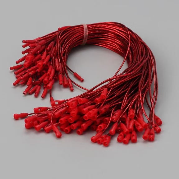 Christmas Ornaments Hanger String 200Pcs Ribbon Ornament Hook Ropes Precut String with Snaps Locking for Xmas Ornament Hanging Decorations