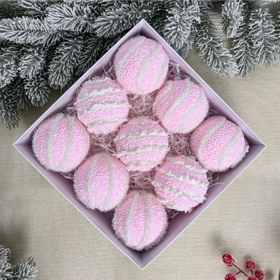 Christmas Ornaments, Holiday Decorations, Soft Macaron Colored Plastic Christmas Balls Set With Hanging Loops For Tree Garland Decoration, Lightweight Durable Material