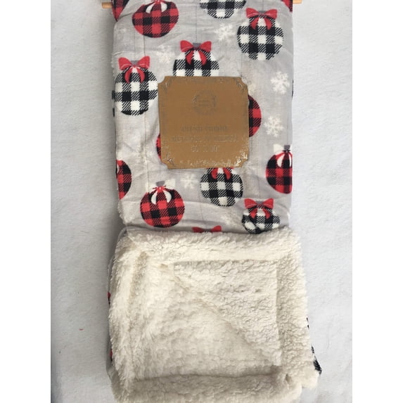 Christmas Ornaments Luxury Plush Throw
