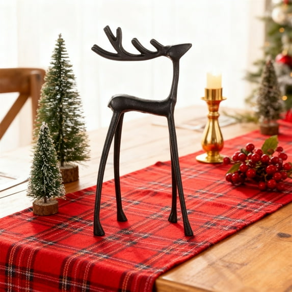 Christmas Ornaments, Metal Reindeer Christmas Decorations Deer Statue For Home Holiday Entryway Decor 7.87 Inch Home Decor Gift Party Supplies