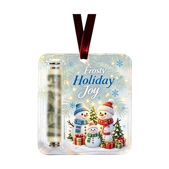 Christmas Ornaments Money Holder Acrylic Cash Gift Clips for Christmas Tree, Holds Cash & Notes, Unique Christmas Tree Decorations by PALIFEUR