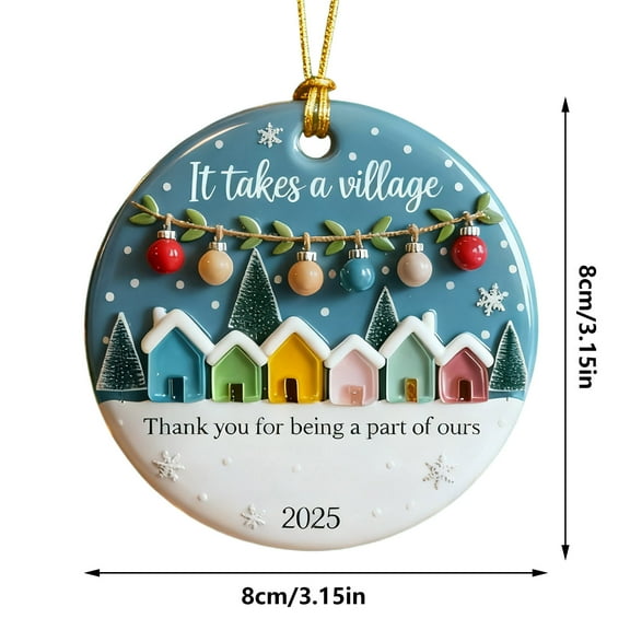 Christmas Ornaments, Neighbor Gifts Merry Christmas Decoration, Ideas for Neighbors Best Friends Women Boyfriend Girlfriend Tree Decorations