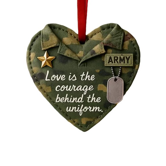 Christmas Ornaments Occupational Love Heart Ornaments – Honoring Heroes in Uniform
