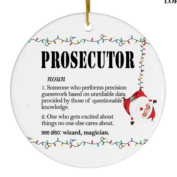 Christmas Ornaments Ornament Kits 2025- Prosecutor Ornament 2025, Prosecutor Christmas Tree Decor Ceramic Ornament, Holiday Keepsake, Ornament Gift Exchange