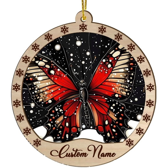 Christmas Ornaments Personalized, Butterfly Suncatcher 2025, Butterfly Christmas, Butterfly Decor, Mini Christmas Decorations, Christmas Wife Birthday Gifts 95MzzB (Design 88)