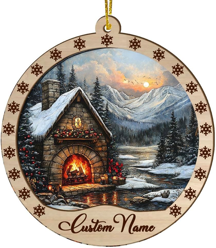 Christmas Ornaments Personalized, Christmas House Suncatcher, Christmas House, Christmas House ...