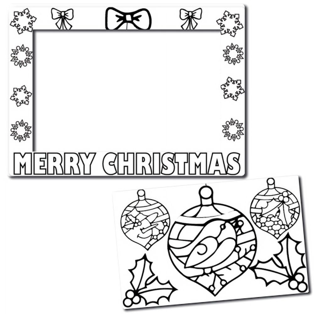 Christmas Ornaments Picture Frame DIY Holiday Magnet Decal, 5x7 Inches ...