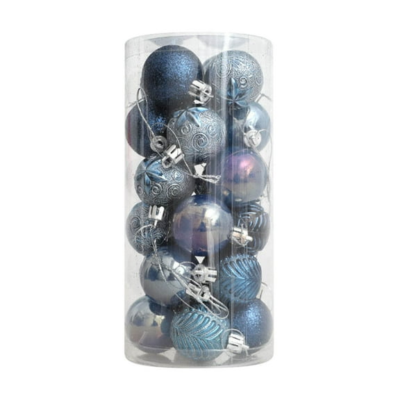 Christmas Ornaments, Plastic Christmas Balls, 24pcs Shatterproof Christmas Tree Decorations, Lightweight Red Green White Hanging Pendants