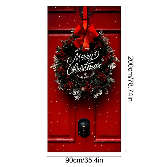 Christmas Ornaments Qwtwty Christmas Door Cover Wreath Door Banners Festive Party Decoration Door Hanging Door Cover Decoration