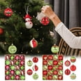 thumbnail image 1 of Christmas Ornaments Set, 20ct Red Green White Shatterproof Christmas Tree Decorations Ball Ornaments Bulk, 2.36 Inch Hanging Ornaments for Xmas Trees Holiday Party Decor, 1 of 9