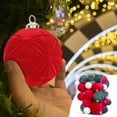 thumbnail image 1 of Christmas Tree Ornaments Set, 35 Pack Velvet Flocked Balls in Red Green White with Gift Box, Holiday Decoration Set for Tree, Party, Home, and Office Décor, 1 of 6