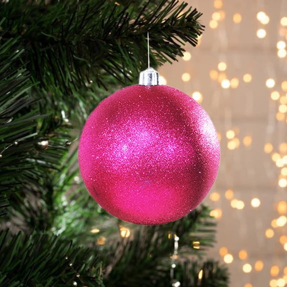 Christmas Ornaments Set, 5.91 Inch Large Shatterproof Hanging Balls Baubles, Plastic Bulbs Bulk for Tree Decorations Holiday Party with Lanyard