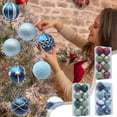 thumbnail image 1 of Christmas Ornaments Set, 8 Pack Painted Decorative Balls in Green and Gold, Shatterproof Christmas Tree Hanging Baubles for Holiday, Party and Home Décor, 1 of 9