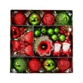 thumbnail image 1 of Christmas Ornaments Set for Xmas Tree, Various Shape Christmas Tree Decoration Xmas Ball for Holiday Wreath Garland Party Supplies 60Pcs (A), 1 of 6