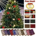 thumbnail image 1 of Christmas Ornaments Sets 12 Pcs Velvet Christmas Balls Flocked Christmas Tree Ornaments Balls Plastic Xmas Decorative Hanging Ornaments Christmas Tree Decoration Indoor 8cm/3.14in, 1 of 6