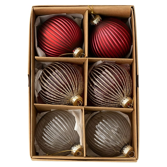 Christmas Ornaments, Shatterproof Christmas Balls, 6cm Multicolor Hanging Baubles for Christmas Tree Decoration, 6pcs Set Durable Plastic Holiday Party Home Decor